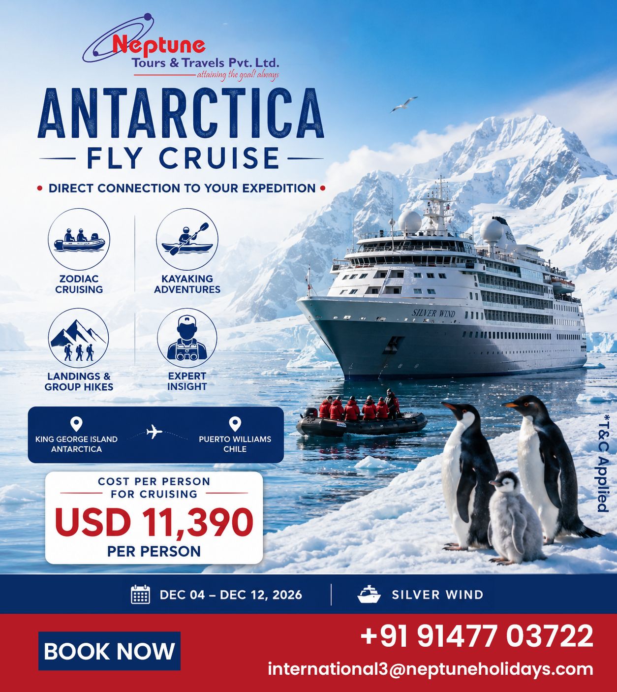 Antarctica Fly Cruise offer flyer