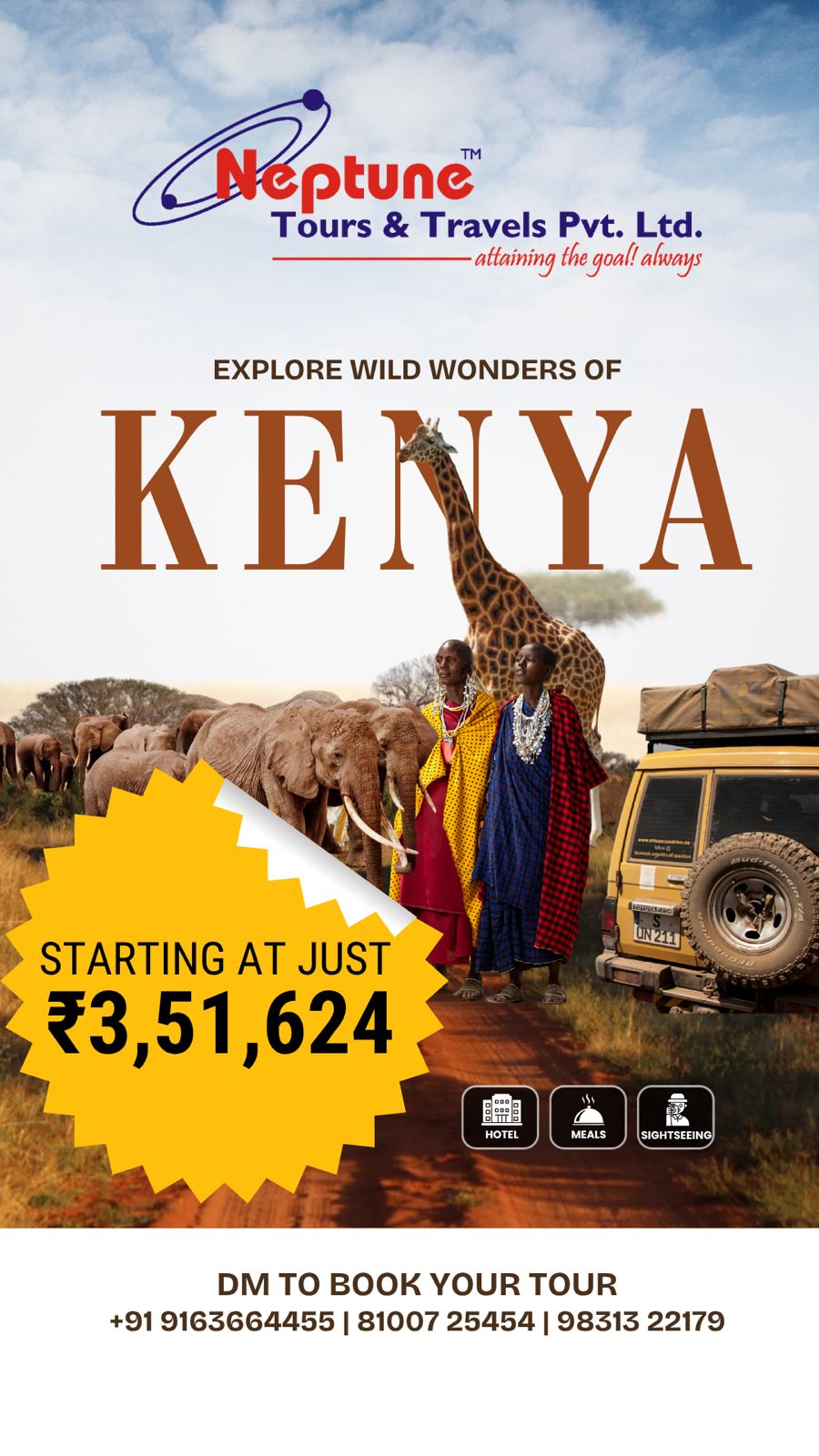 Explore Wild Wonders of Kenya offer flyer